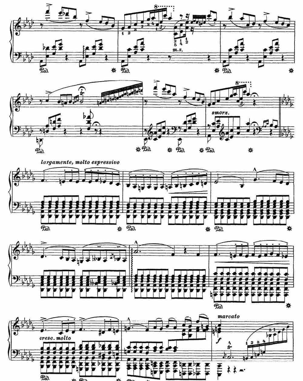 12首超级技巧练习曲：Ricordanza（回忆） 钢琴乐谱_第6张