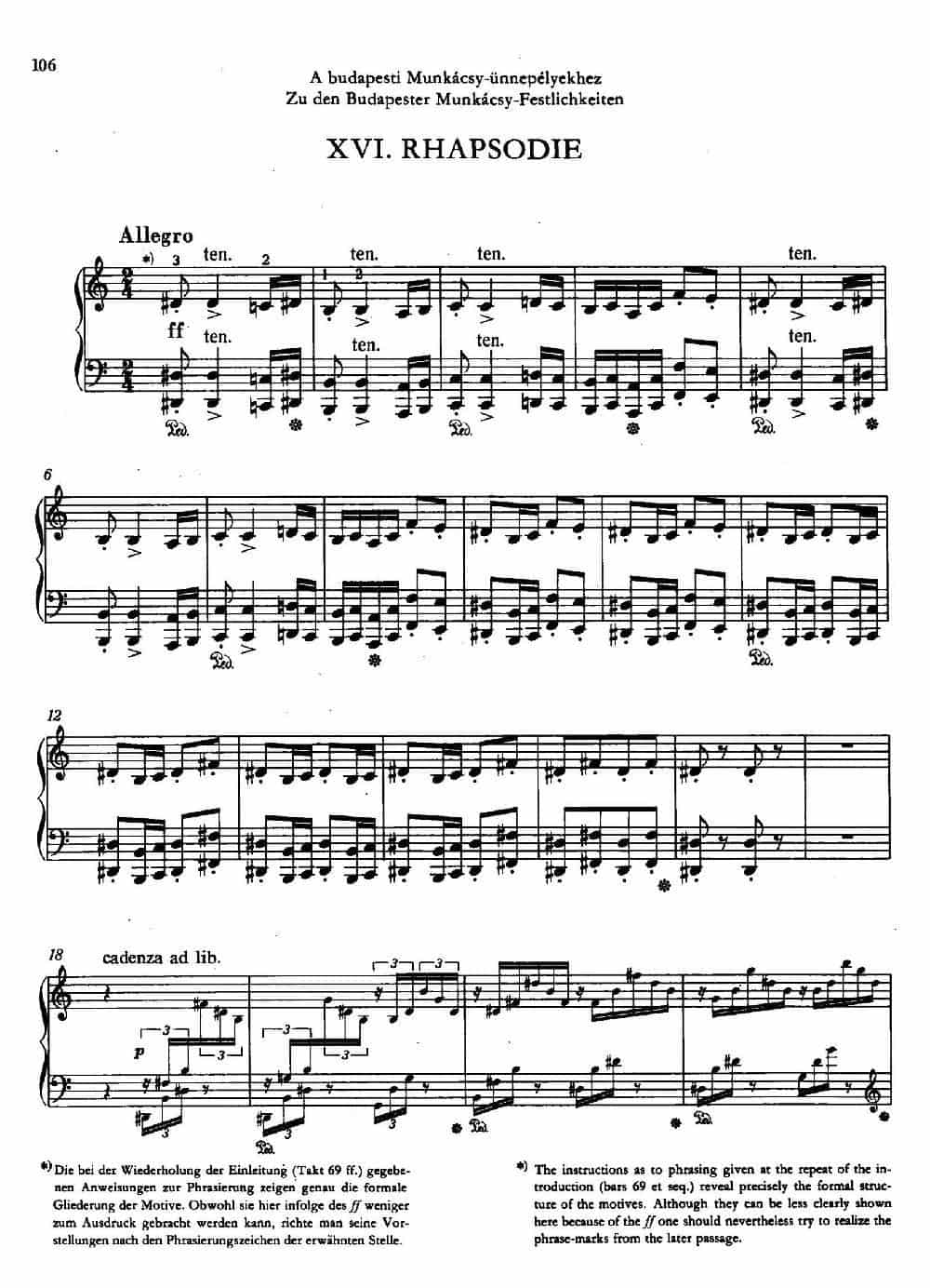 Rhapsodies 钢琴乐谱_第1张