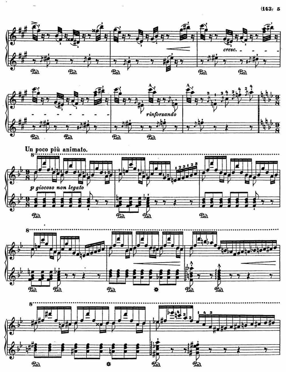 李斯特音乐会练习曲 S145（1 S145 森林的呼啸 Waldesrauschen） 钢琴乐谱_第4张