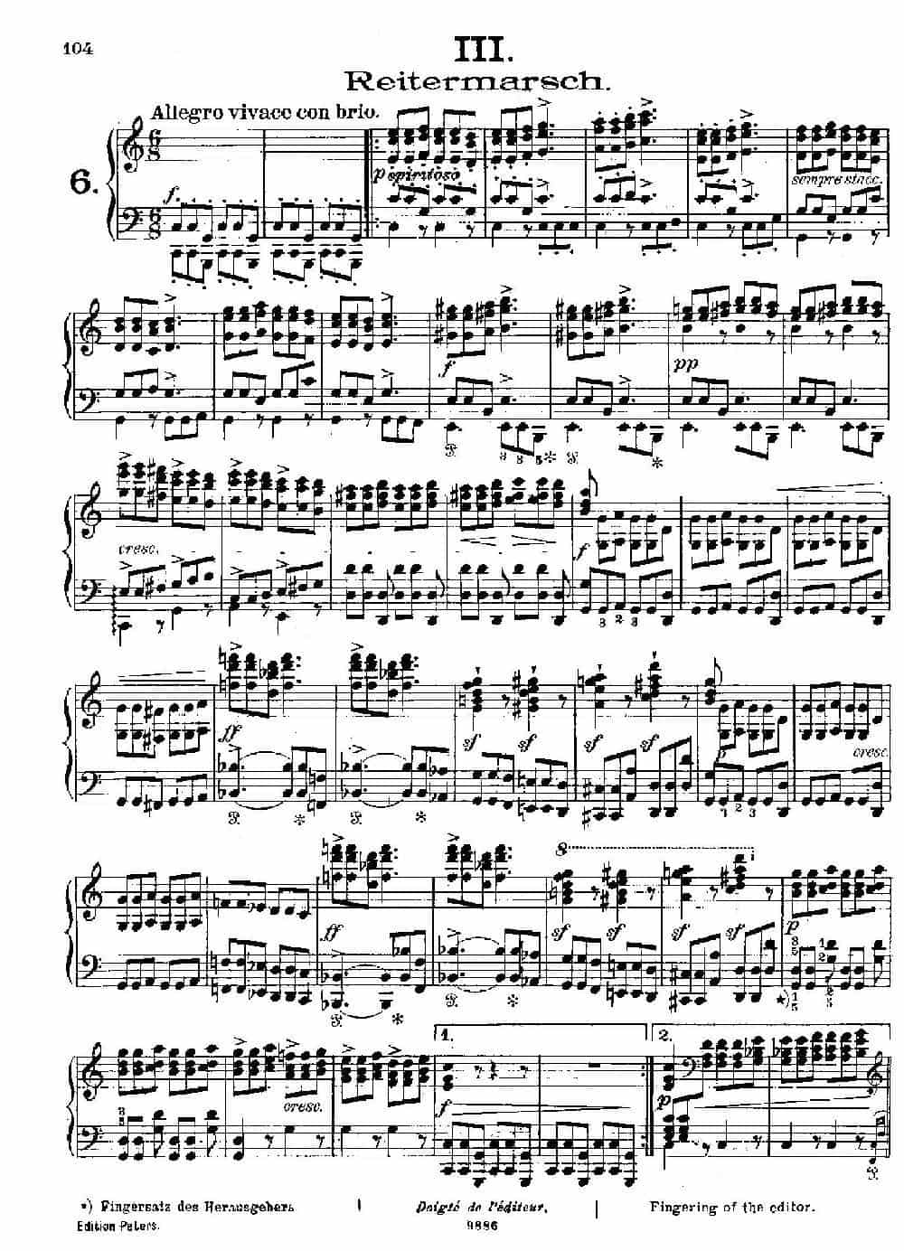 3首进行曲 S.426 No.3 钢琴乐谱_第1张