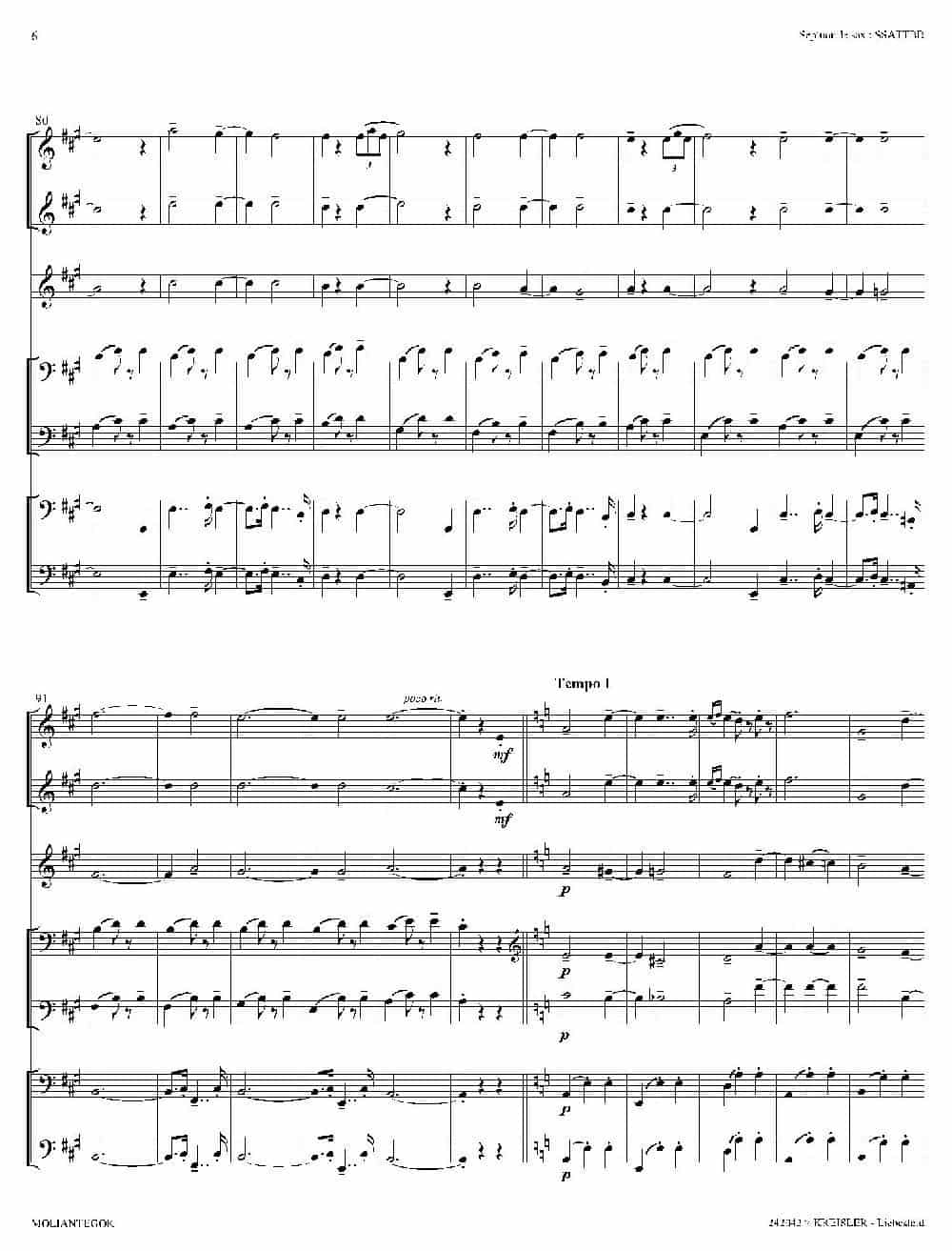 Liebesleid（四重奏、总谱） 萨克斯乐谱_第5张