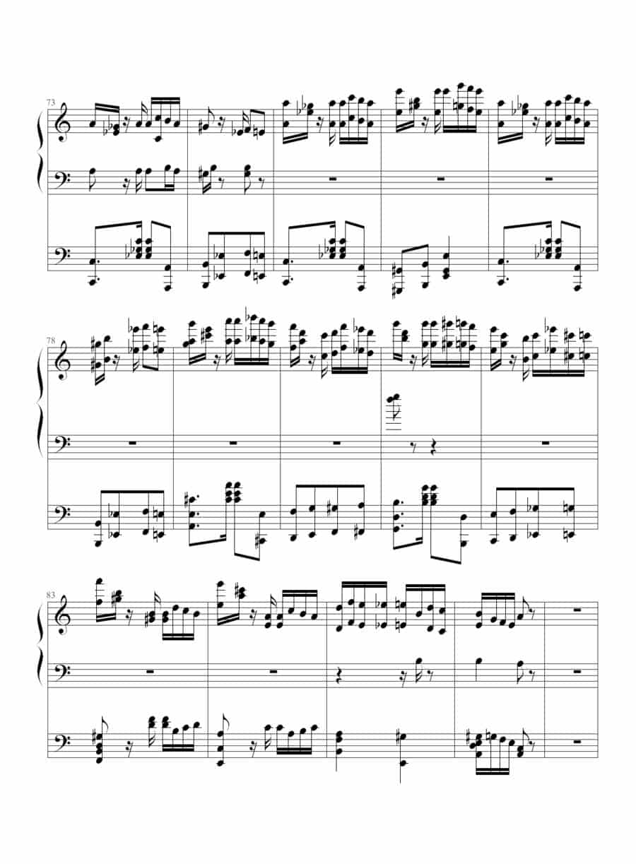 李斯特的帕格尼尼练习曲No. 6 钢琴乐谱_第5张