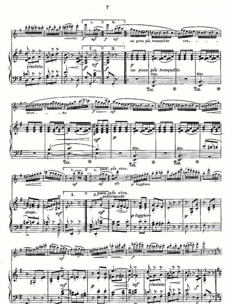 L'Hirondelle.Op.44（长笛+钢琴伴奏） 长笛乐谱_第6张
