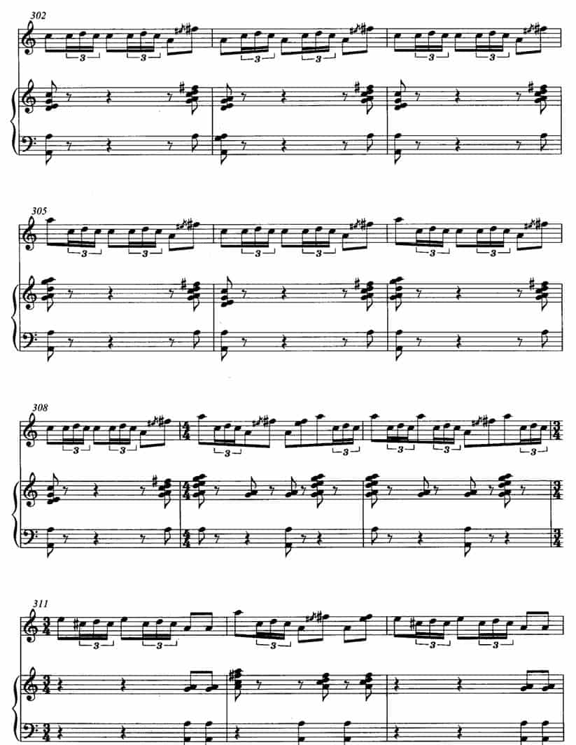 飞歌（笛子协奏曲+钢琴伴奏)P21—3） 笛箫乐谱_第4张