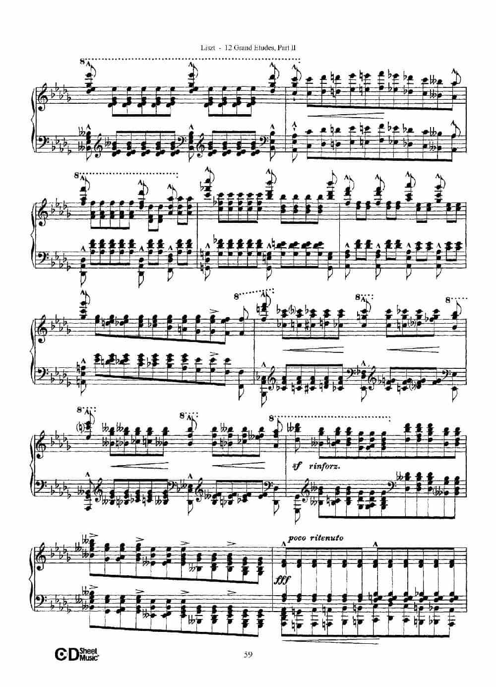 12 Grand Etudes S.137（12首华丽的练习曲·11） 钢琴乐谱_第9张