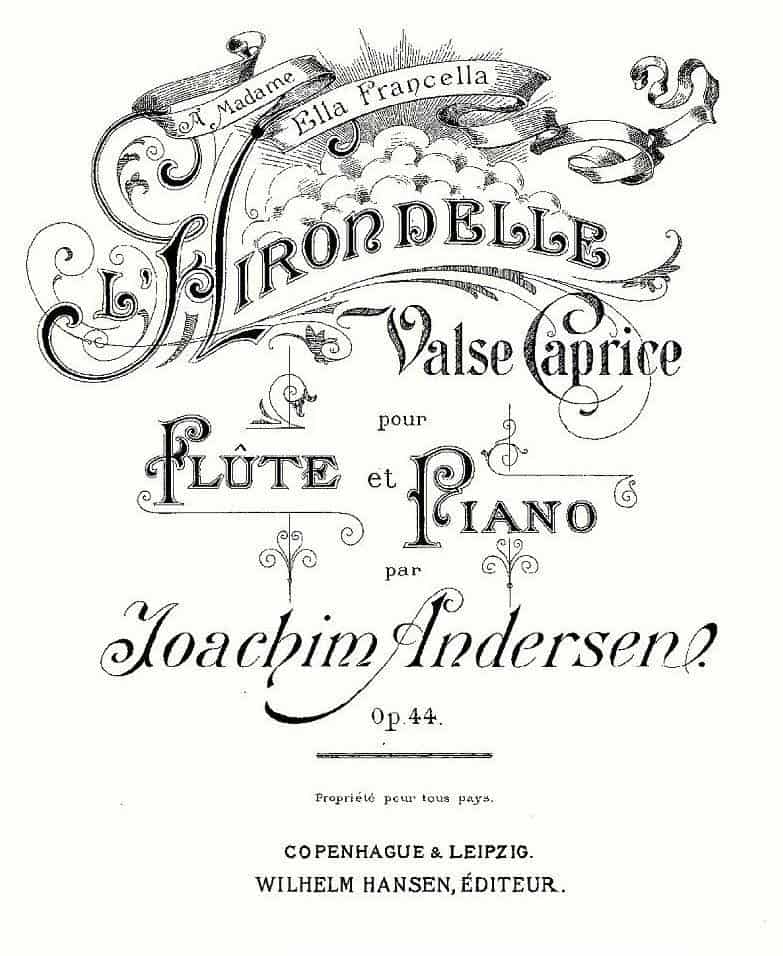 L'Hirondelle.Op.44（长笛+钢琴伴奏） 长笛乐谱_第1张
