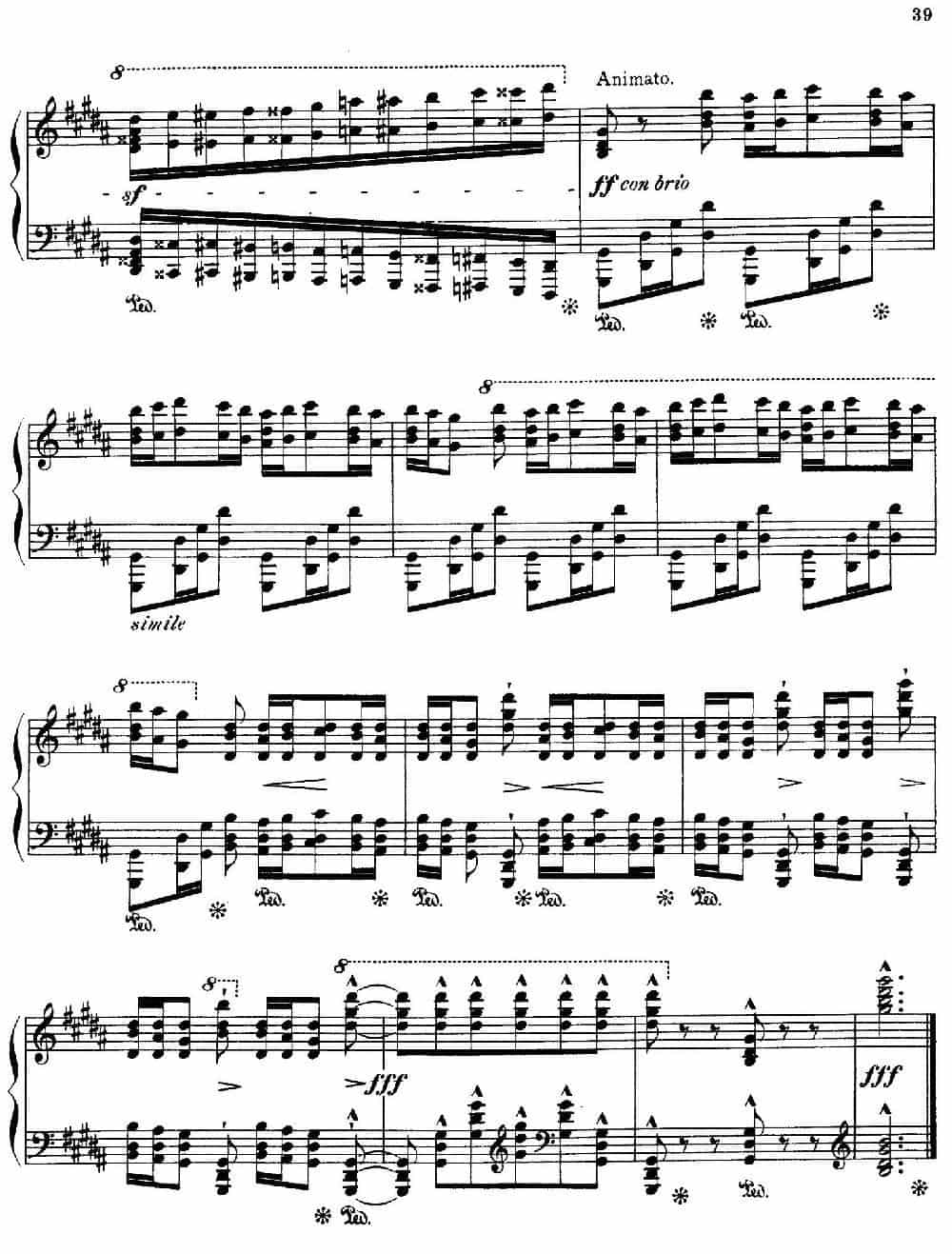Paganini Etudes No.3 in G# （6首帕格尼尼大练习曲之Ⅲ） 钢琴乐谱_第15张