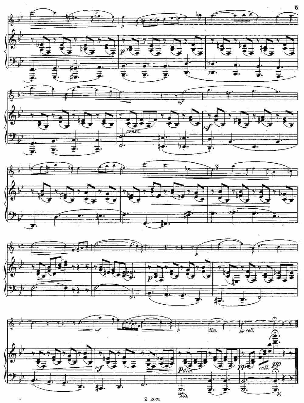 Notturno（Op.55 No.3）（长笛+钢琴伴奏） 长笛乐谱_第4张