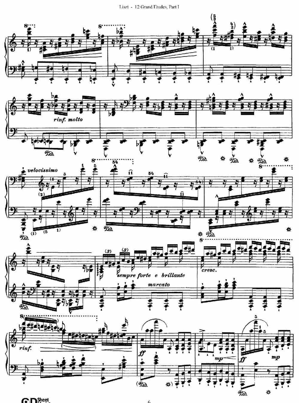 12 Grand Etudes S.137（12首华丽的练习曲·2） 钢琴乐谱_第4张