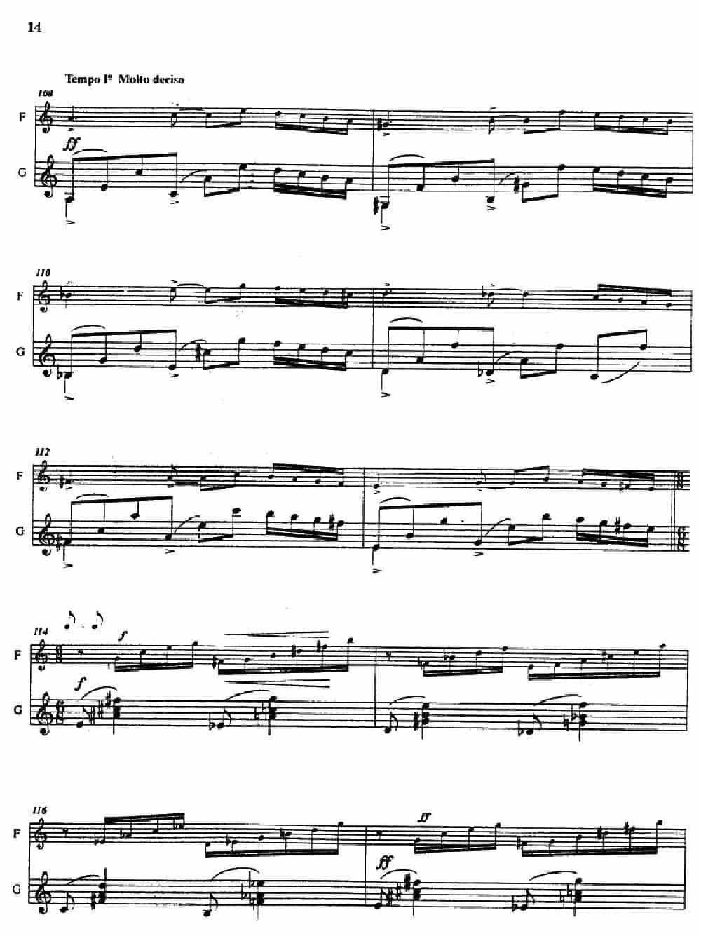 Histoire du Tango：3、Nightclub 1960（长笛+吉他） 长笛乐谱_第6张
