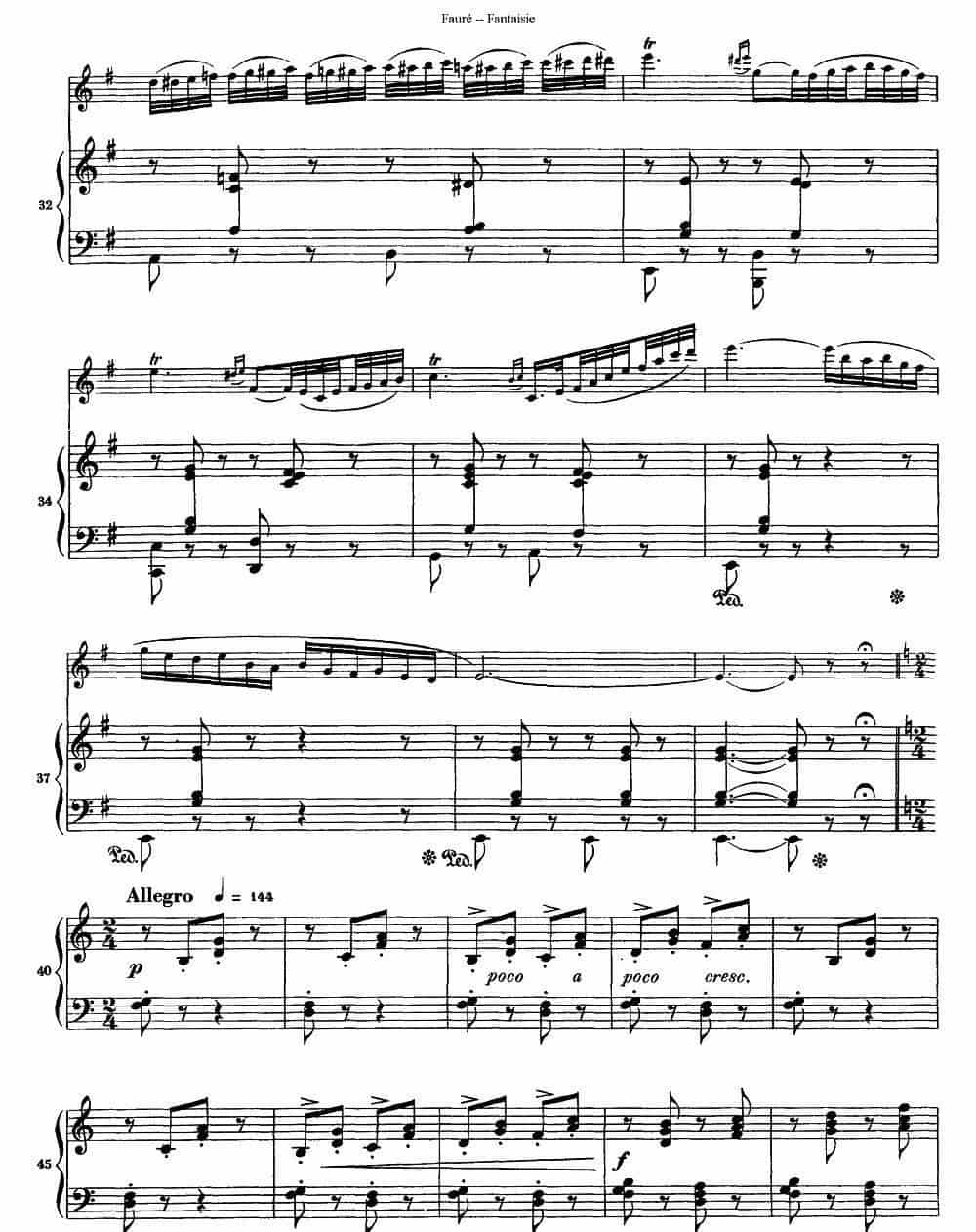 Fantaisie Op.79（幻想曲 作品79号）（长笛+钢琴伴奏） 长笛乐谱_第3张