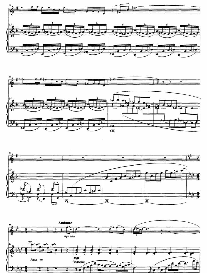 D小调奏鸣曲（小号+钢琴） 铜管乐器谱_第4张
