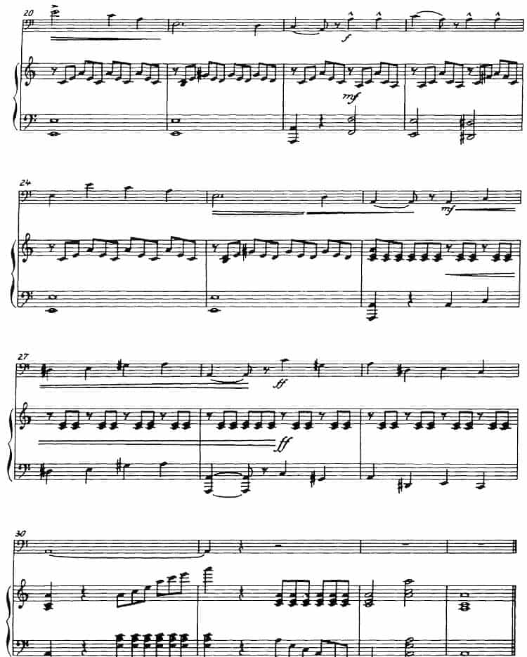 根据朱塞佩·孔科涅作品改编的四首旋律练习曲（长号+钢琴伴奏） 铜管乐器谱_第4张