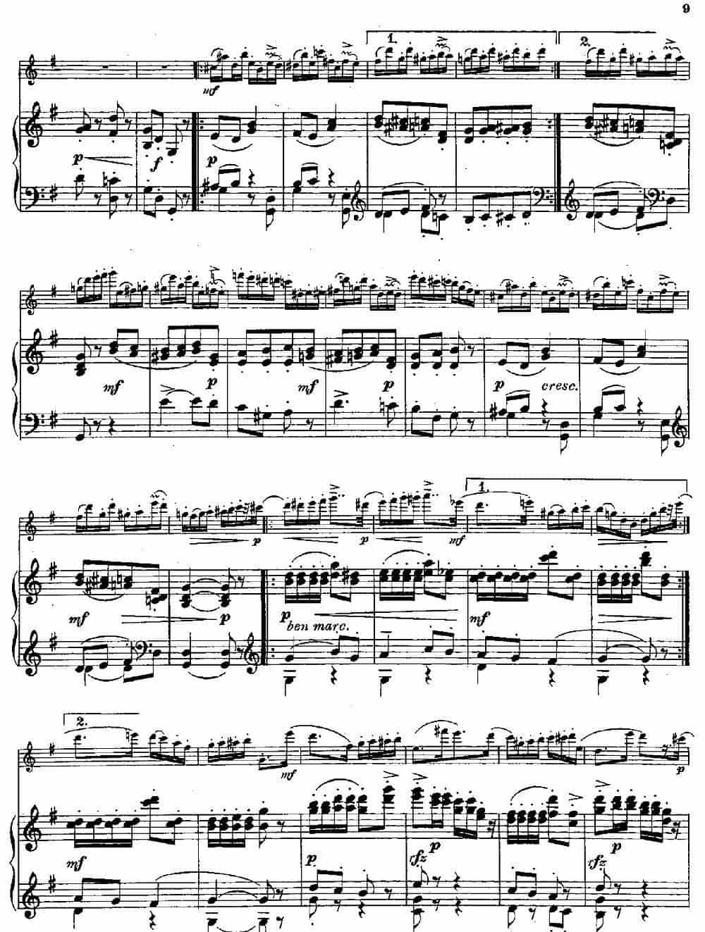 Introduction et Caprice（Op.58）（长笛+钢琴伴奏） 长笛乐谱_第7张