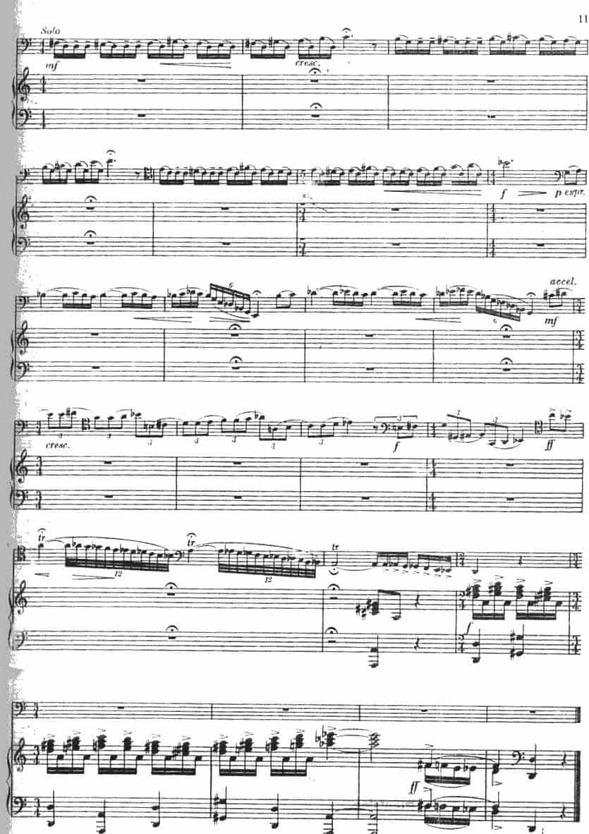 CONCERTINO（Ⅰ）（钢琴伴奏巴松协奏曲） 铜管乐器谱_第11张