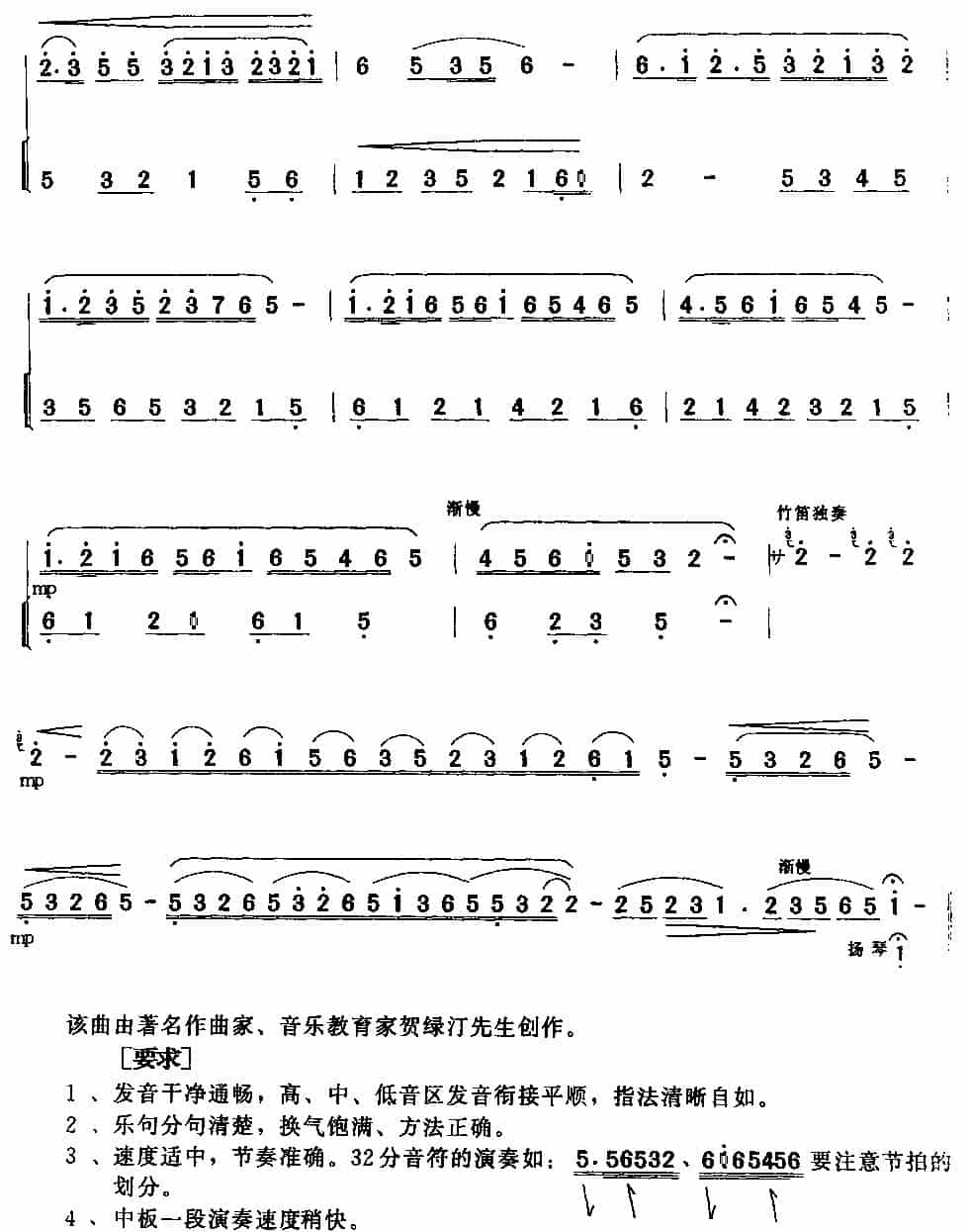 幽思（扬琴伴奏谱） 笛箫乐谱_第4张