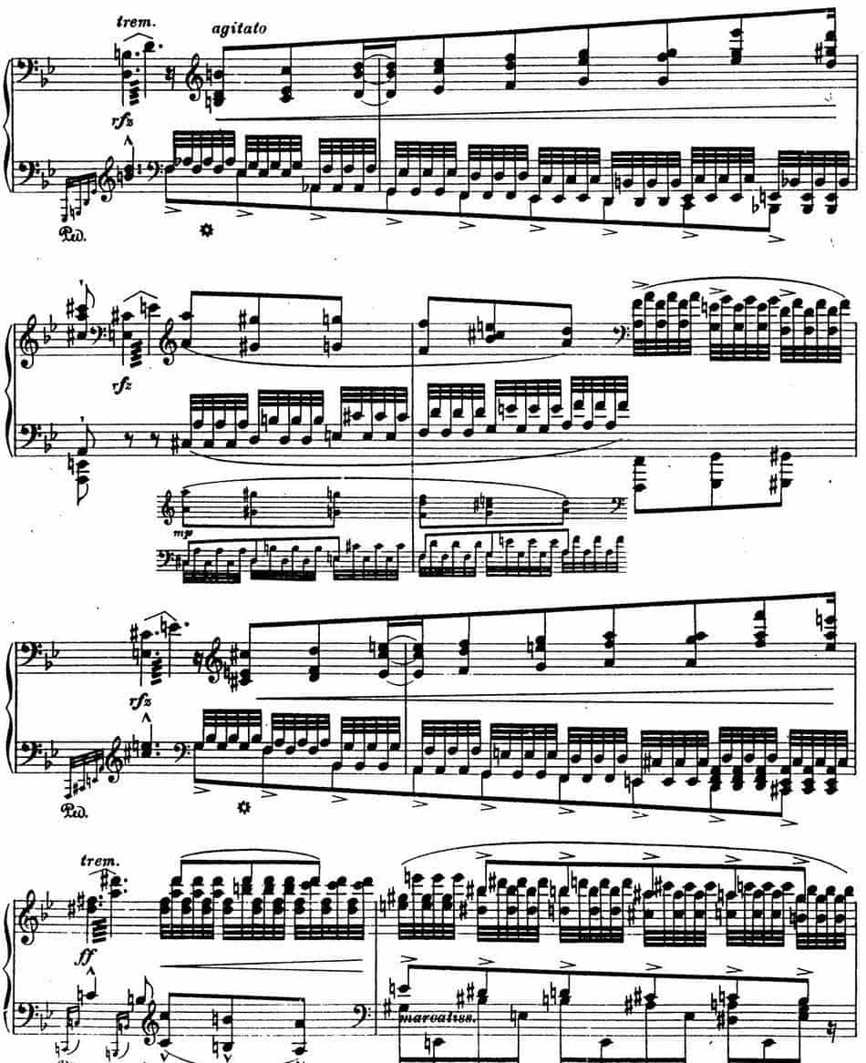 6首帕格尼尼大练习曲（Tremolo Etude Nr.1） 钢琴乐谱_第7张