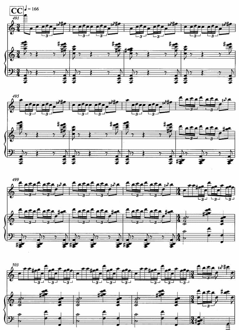 飞歌（笛子协奏曲+钢琴伴奏)P21—3） 笛箫乐谱_第13张