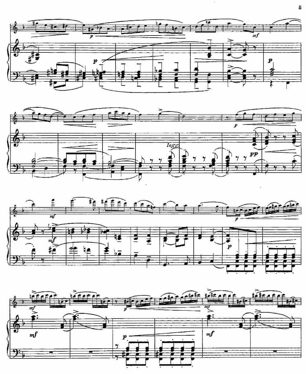 Le Tourbillon（Op.57 No.3）（长笛+钢琴伴奏） 长笛乐谱_第4张