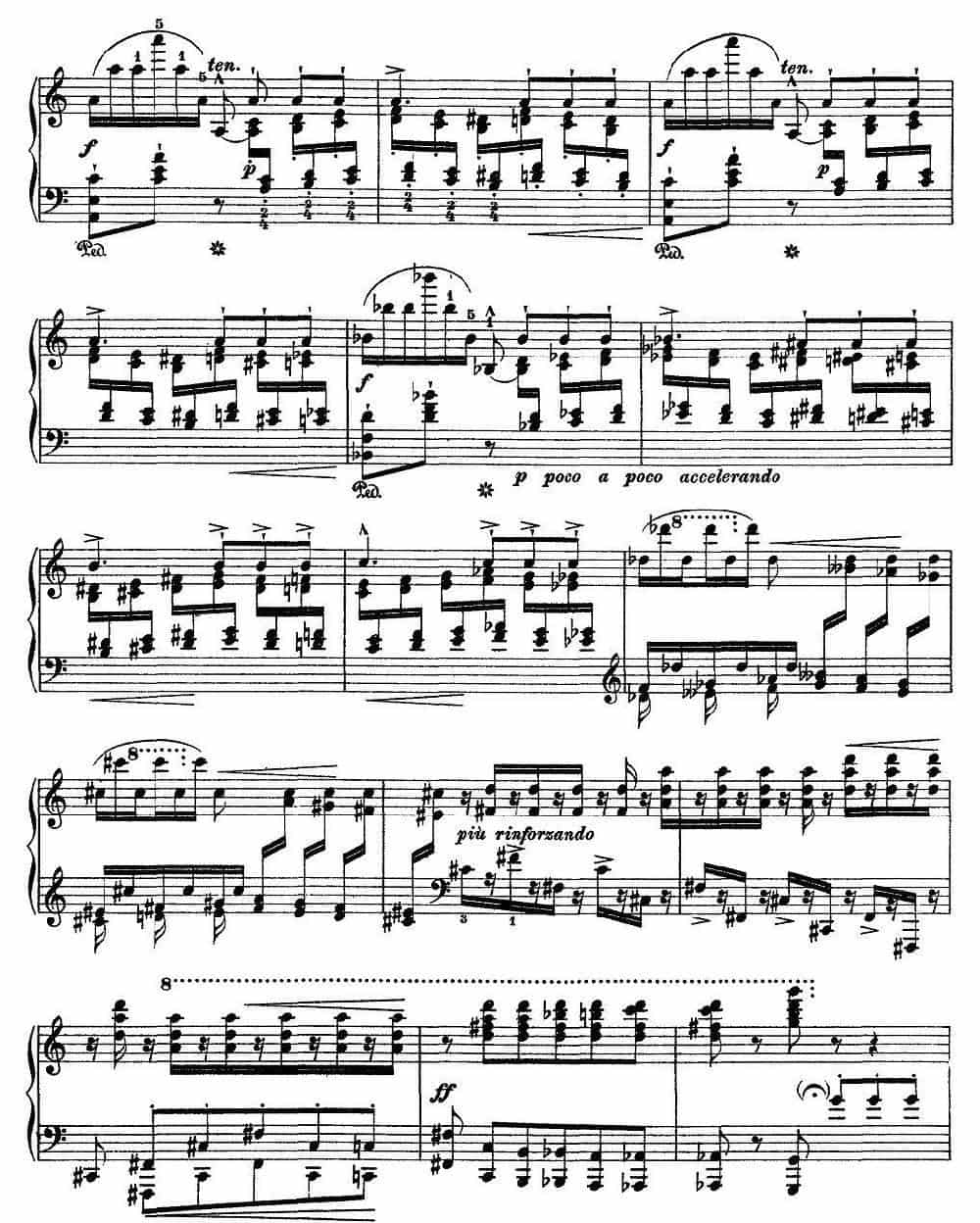 12首超级技巧练习曲：A Minor（A 小调） 钢琴乐谱_第2张