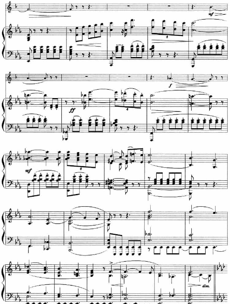 音乐会回旋曲（小号+钢琴伴奏） 铜管乐器谱_第5张