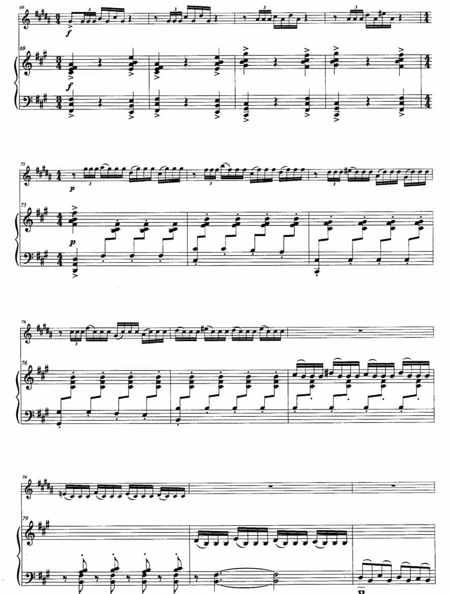 D小调奏鸣曲（小号+钢琴） 铜管乐器谱_第7张