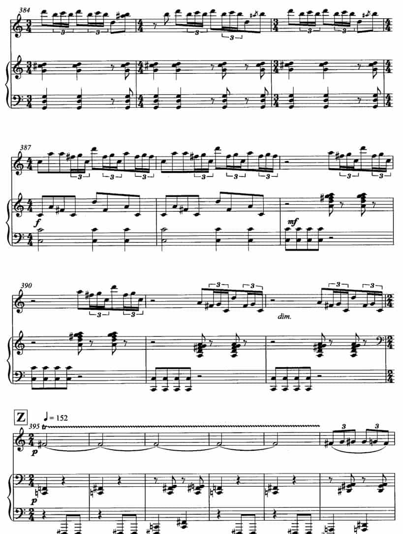 飞歌（笛子协奏曲+钢琴伴奏)P21—3） 笛箫乐谱_第8张