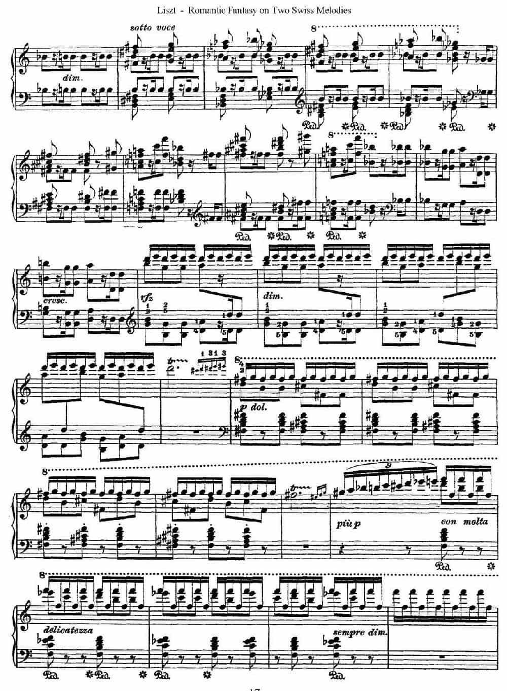 Romantic Fantasy on 2 Swiss Melodies Op.5(浪漫幻想曲) 钢琴乐谱_第17张
