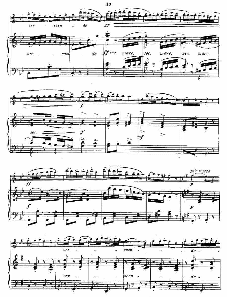 Fantaisies nationales. Op. 59, 3. （长笛+钢琴伴奏） 长笛乐谱_第9张
