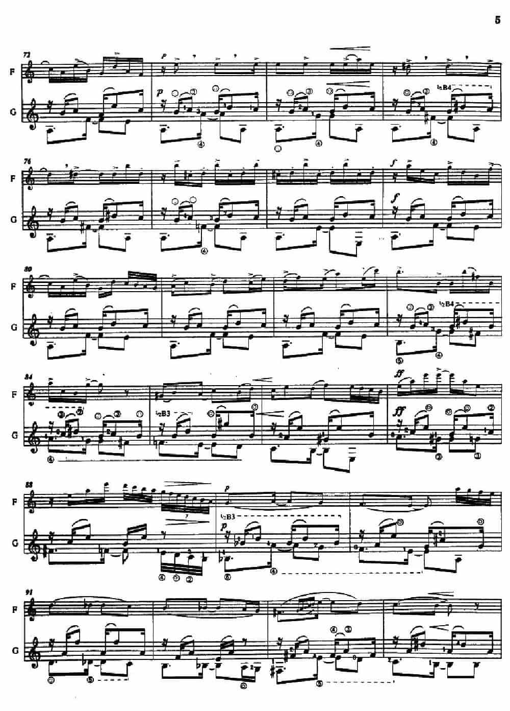 Histoire du Tango：1、Bordel 1900（长笛+吉他） 长笛乐谱_第4张