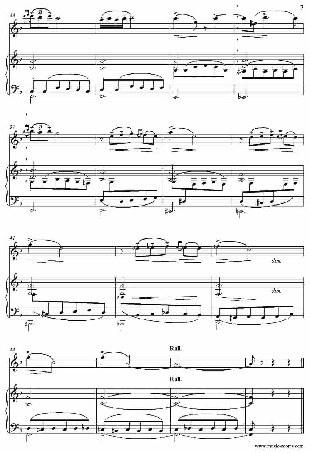 Notturno（Borodin作曲版）（长笛+钢琴伴奏） 长笛乐谱_第3张