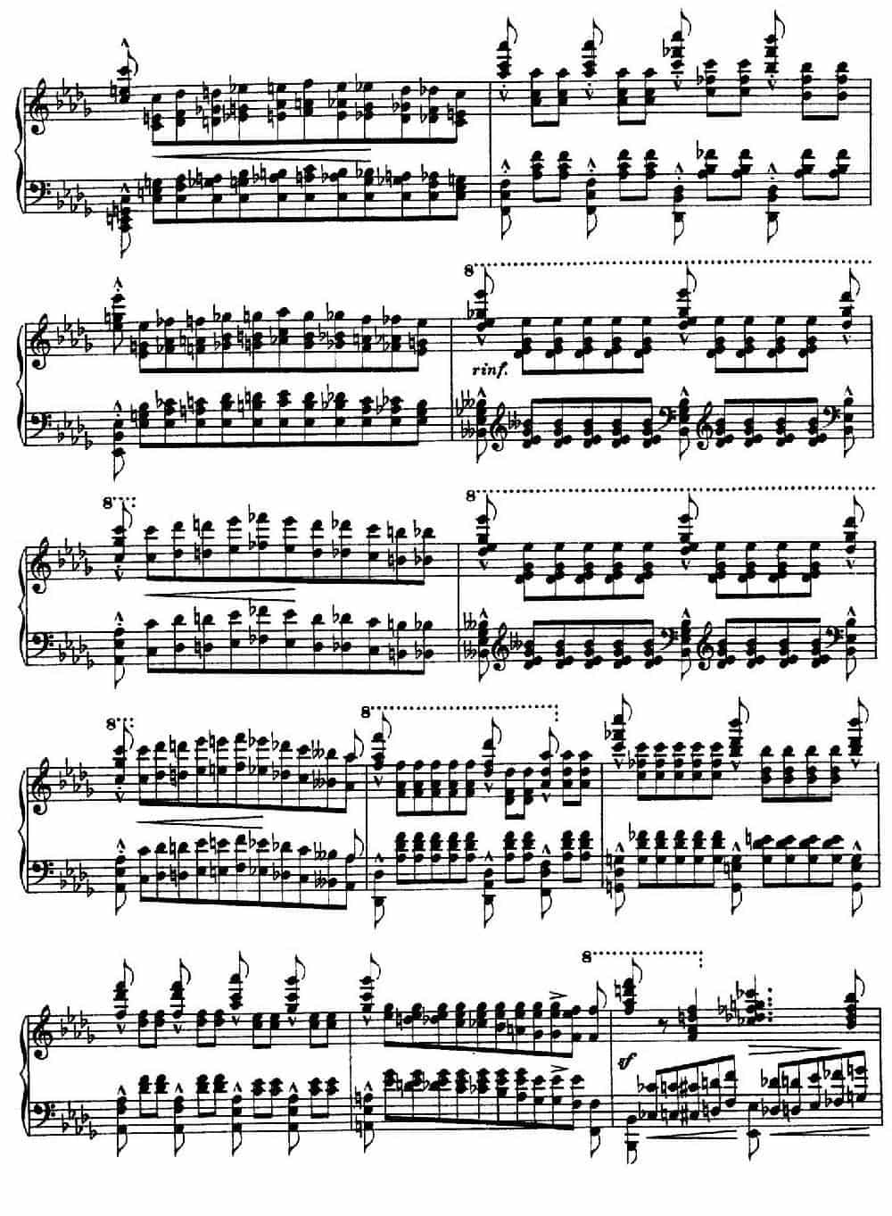 12 Etudes d'execution Transcendante S.139（12首超技练习曲·11） 钢琴乐谱_第6张