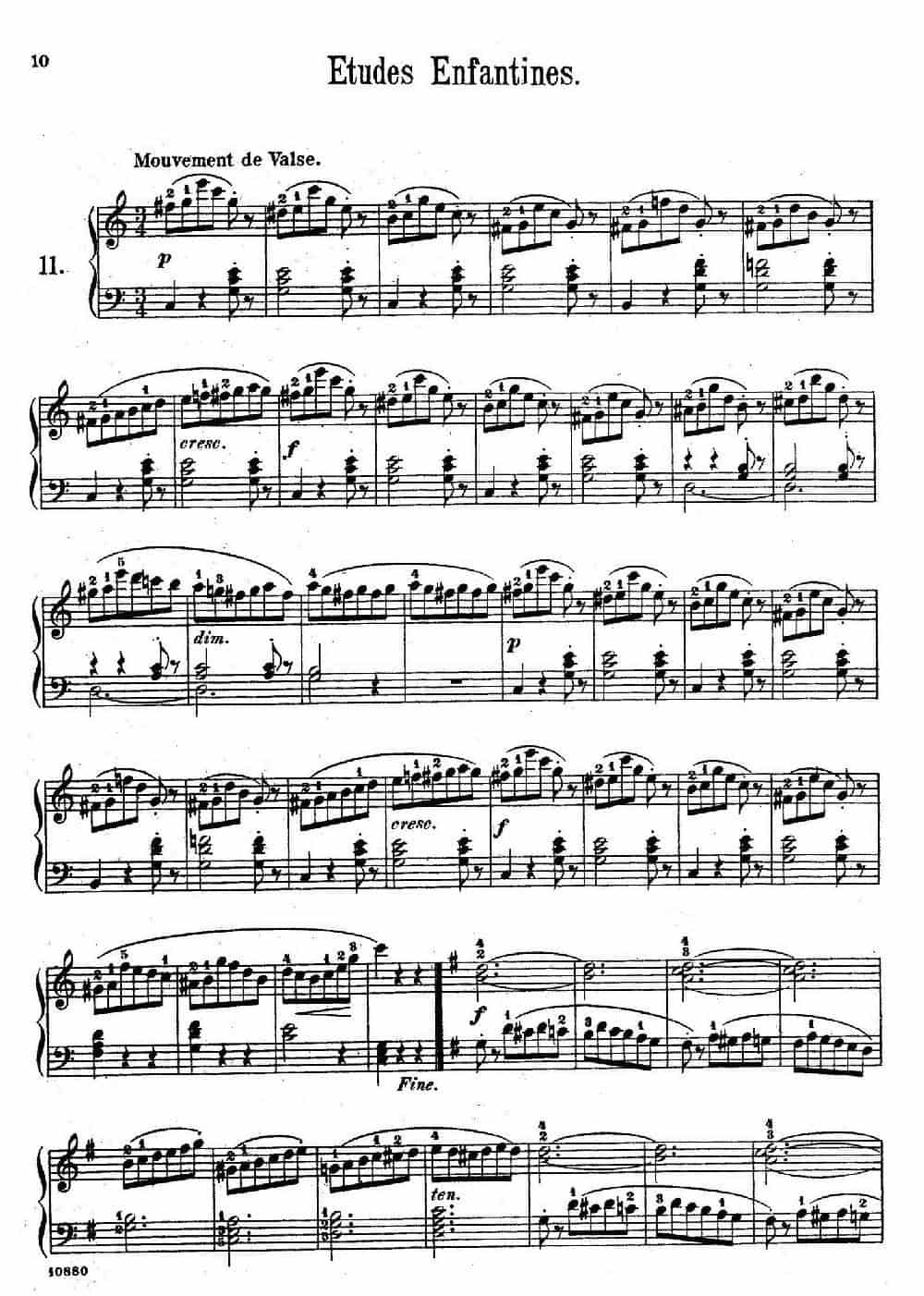 Etudes Enfantines Op.37（儿童钢琴练习曲 第11——14首） 钢琴乐谱_第1张