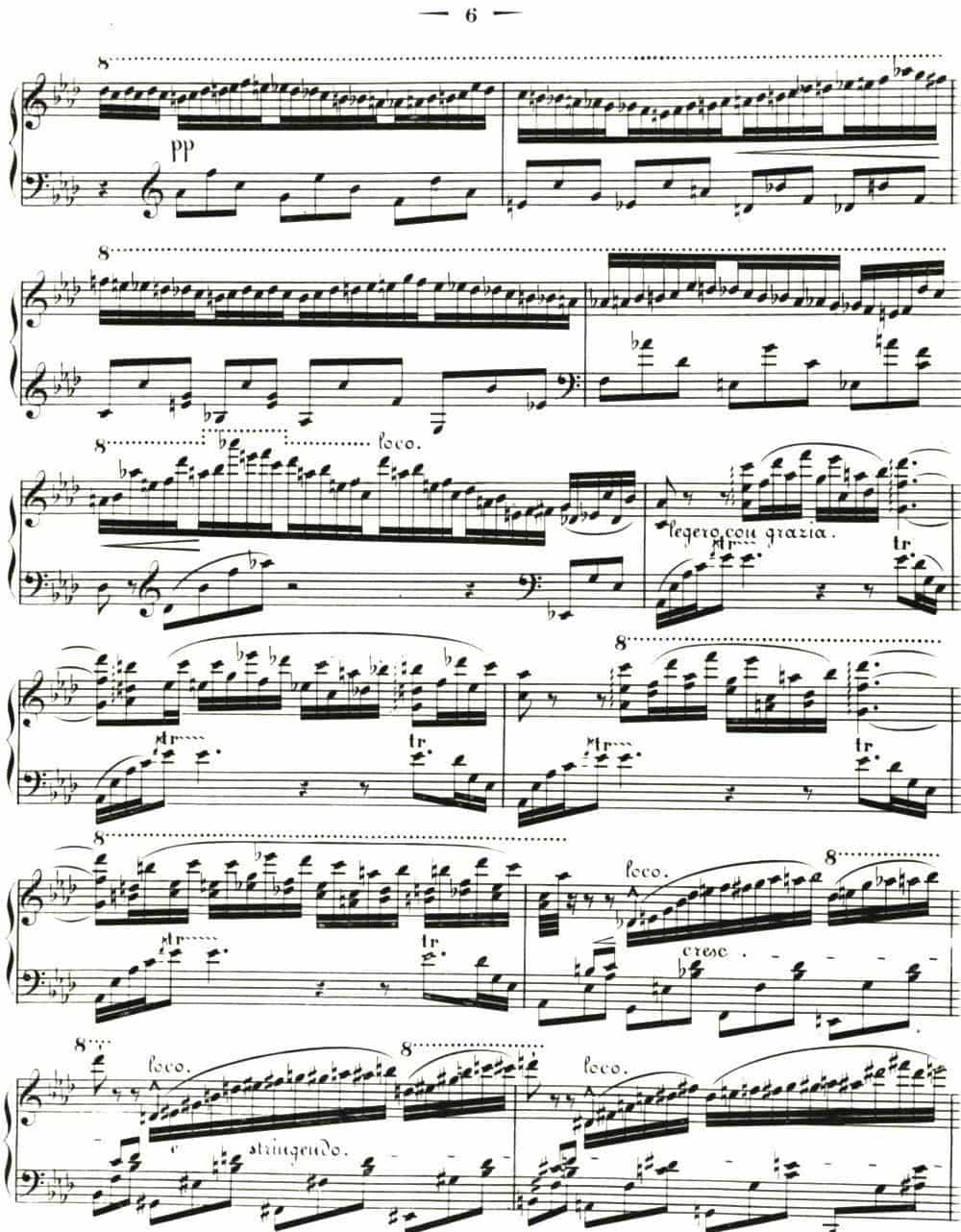 李斯特音乐会练习曲&nbsp;S144（2 轻盈 f小调 S144 La leggierezza F minor） 钢琴乐谱_第4张
