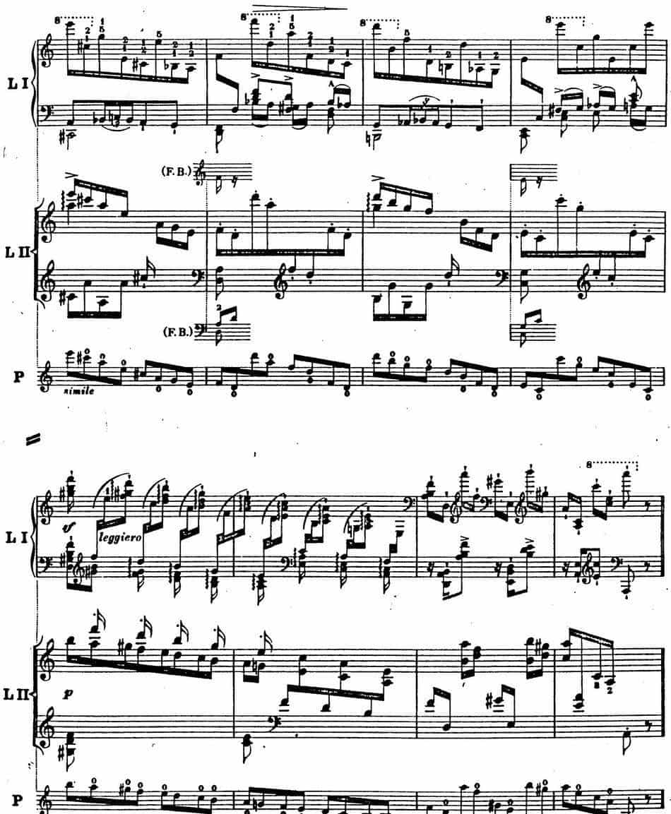 6首帕格尼尼大练习曲（Thema mit Variationen Etude Nr.6） 钢琴乐谱_第21张