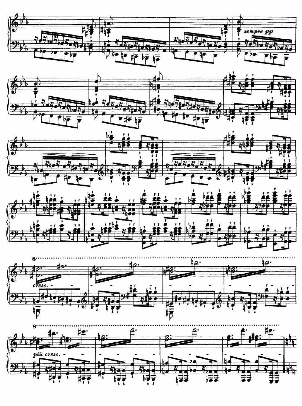 12 Etudes d'execution Transcendante S.139（12首超技练习曲·8） 钢琴乐谱_第8张