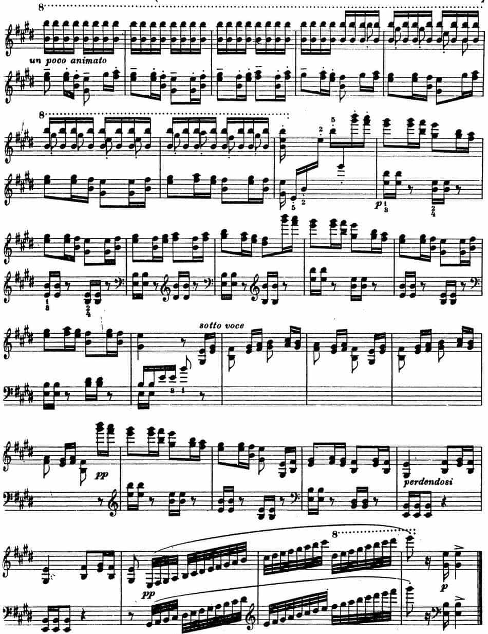 6首帕格尼尼大练习曲（La Chasse Etude Nr.5） 钢琴乐谱_第6张