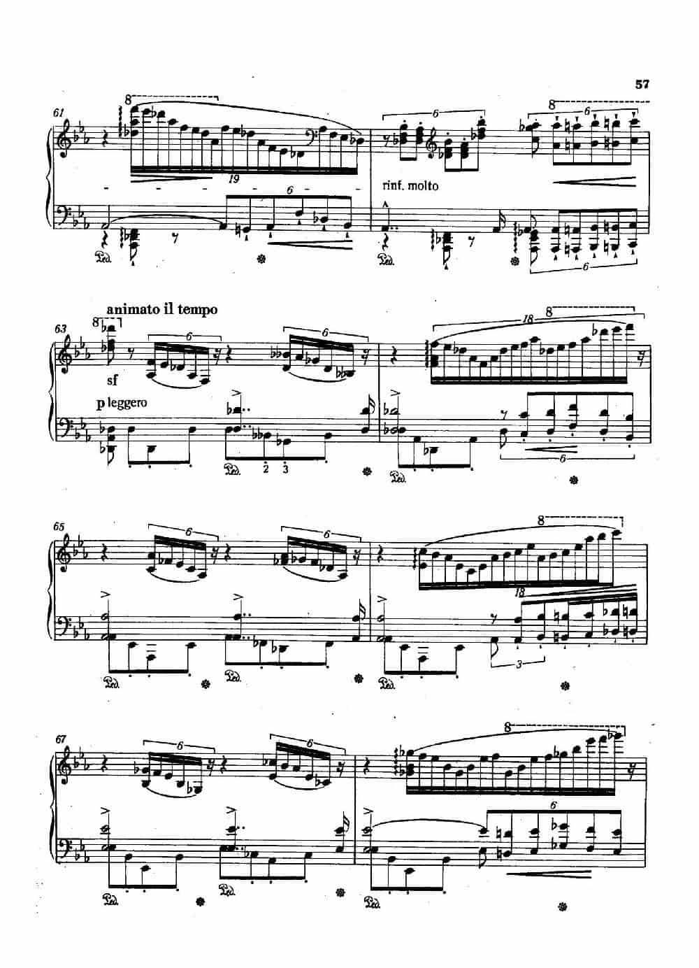 12 Etudes d'execution Transcendante S.139（12首超技练习曲·7） 钢琴乐谱_第5张