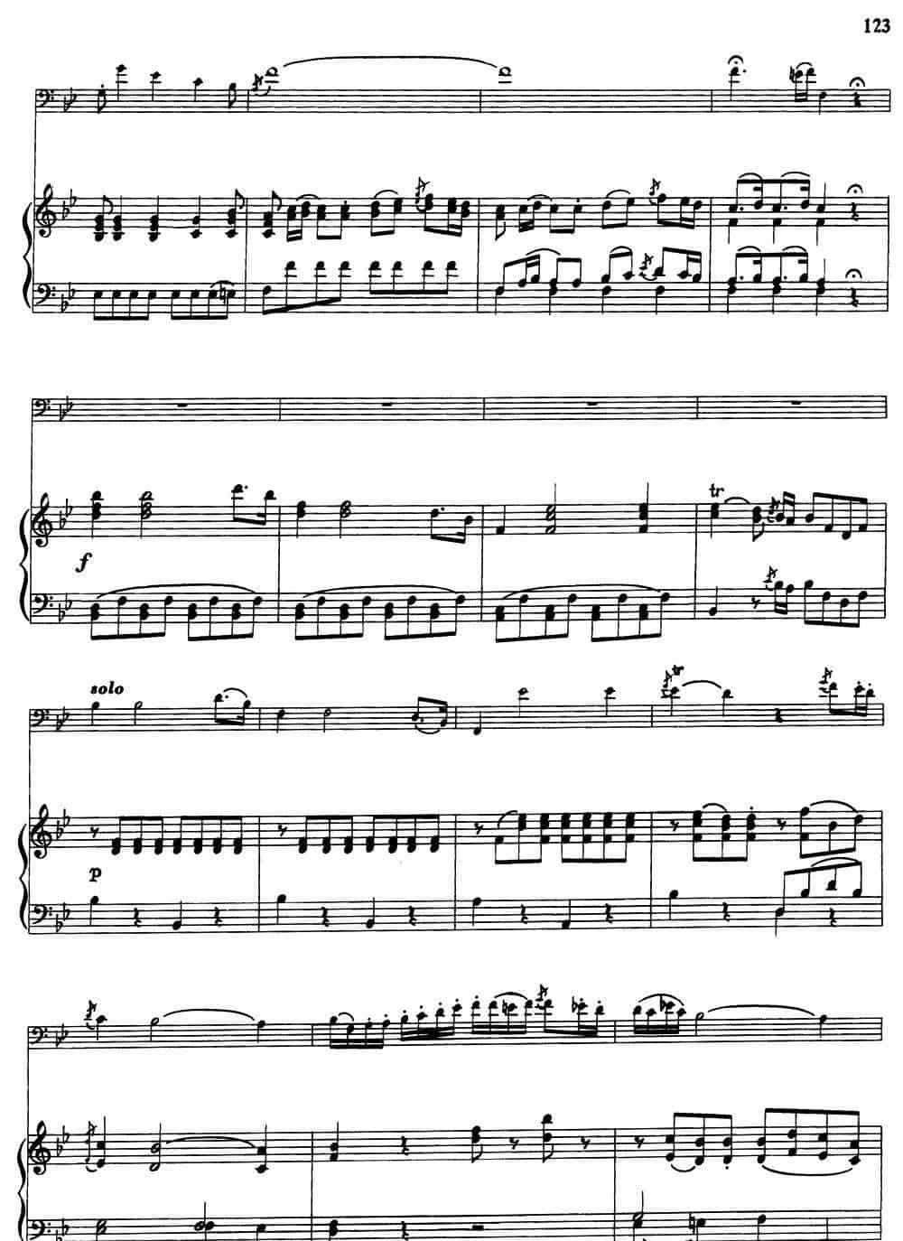 降B大调协奏曲（大管+钢琴伴奏） 铜管乐器谱_第8张
