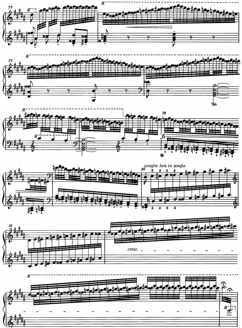 6首帕格尼尼大练习曲（La Campanella） 钢琴乐谱_第5张