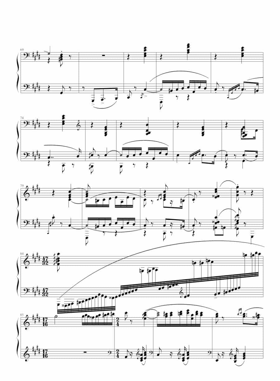 匈牙利狂想曲第二号 钢琴乐谱_第4张