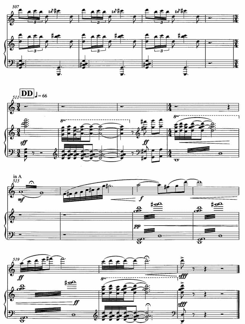 飞歌（笛子协奏曲+钢琴伴奏)P21—3） 笛箫乐谱_第14张