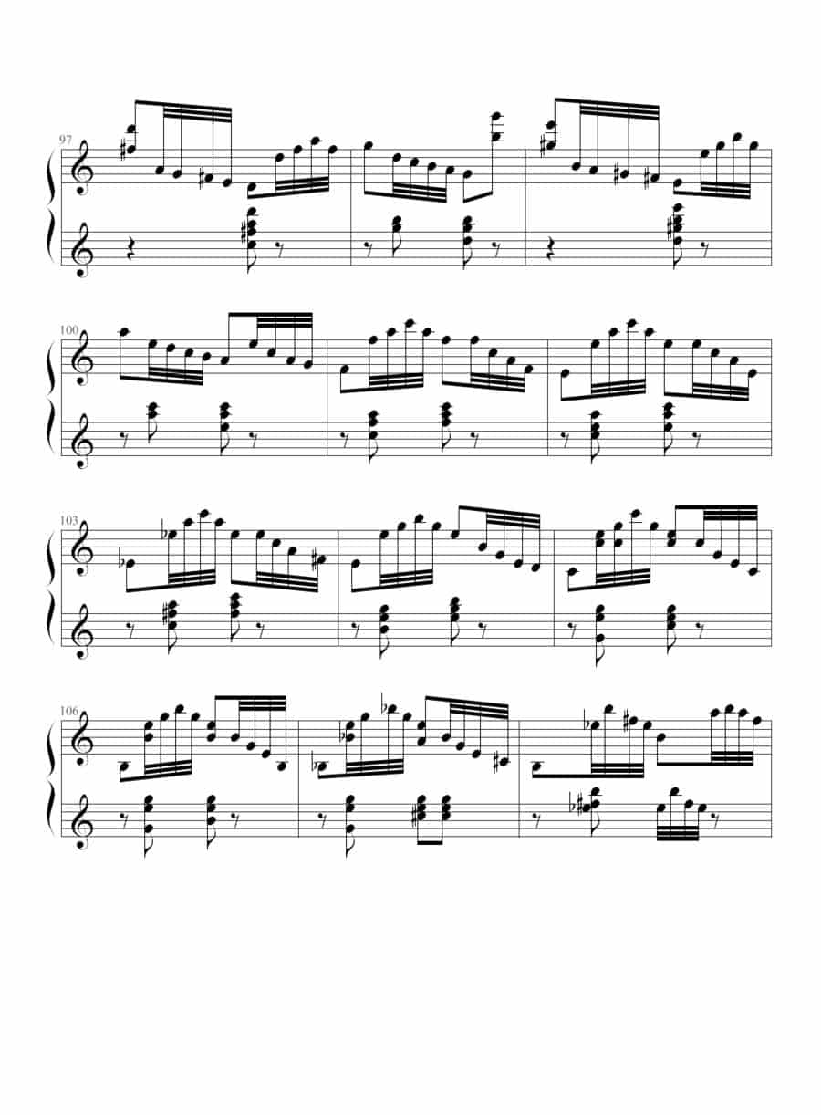 狩猎（练习曲） 钢琴乐谱_第9张