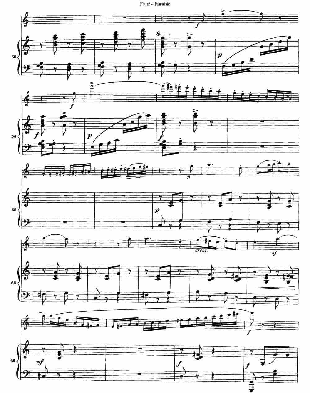 Fantaisie Op.79（幻想曲 作品79号）（长笛+钢琴伴奏） 长笛乐谱_第4张