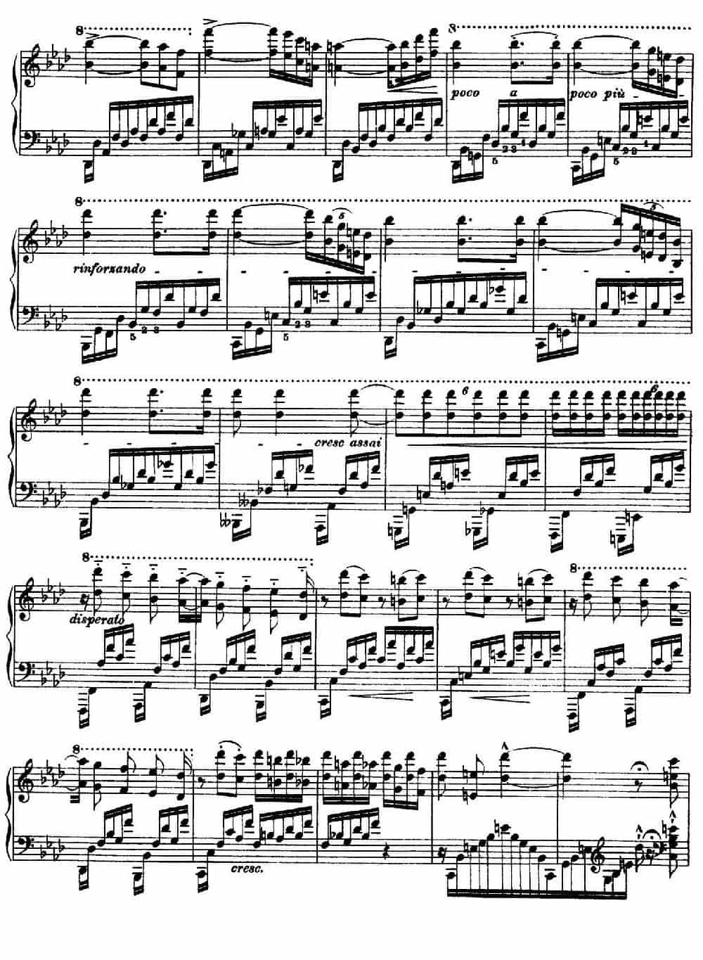 12 Etudes d'execution Transcendante S.139(12首超技练习曲·10) 钢琴乐谱_第8张