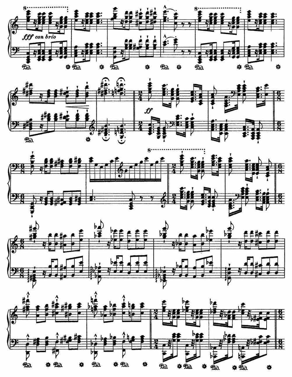 12首超级技巧练习曲：Wilde Jagd（狩猎） 钢琴乐谱_第9张