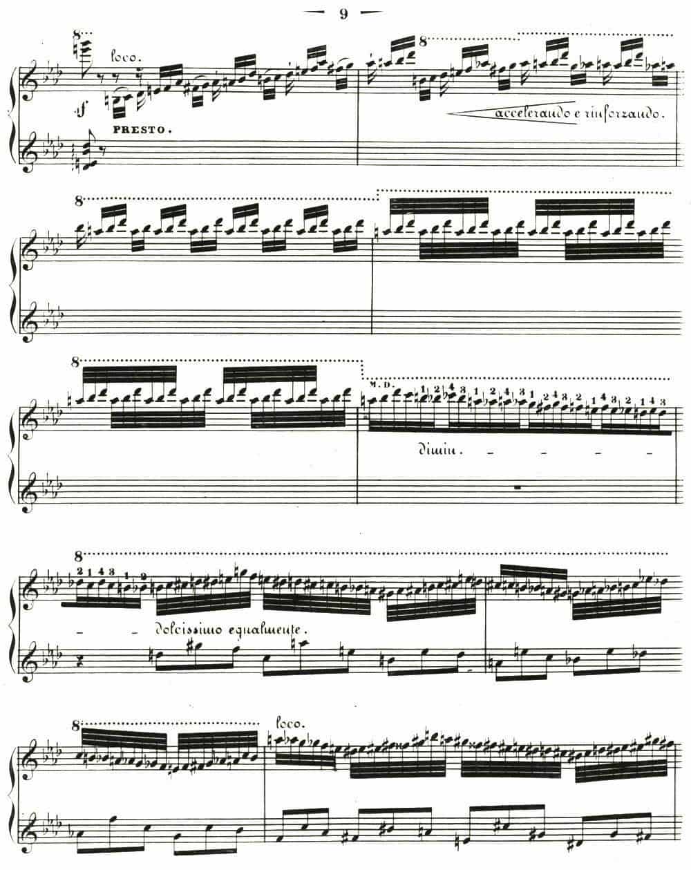 李斯特音乐会练习曲&nbsp;S144（2 轻盈 f小调 S144 La leggierezza F minor） 钢琴乐谱_第7张