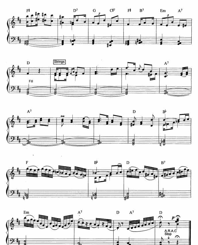 D大调探戈舞曲（爵士乐谱） 电子琴乐谱_第4张
