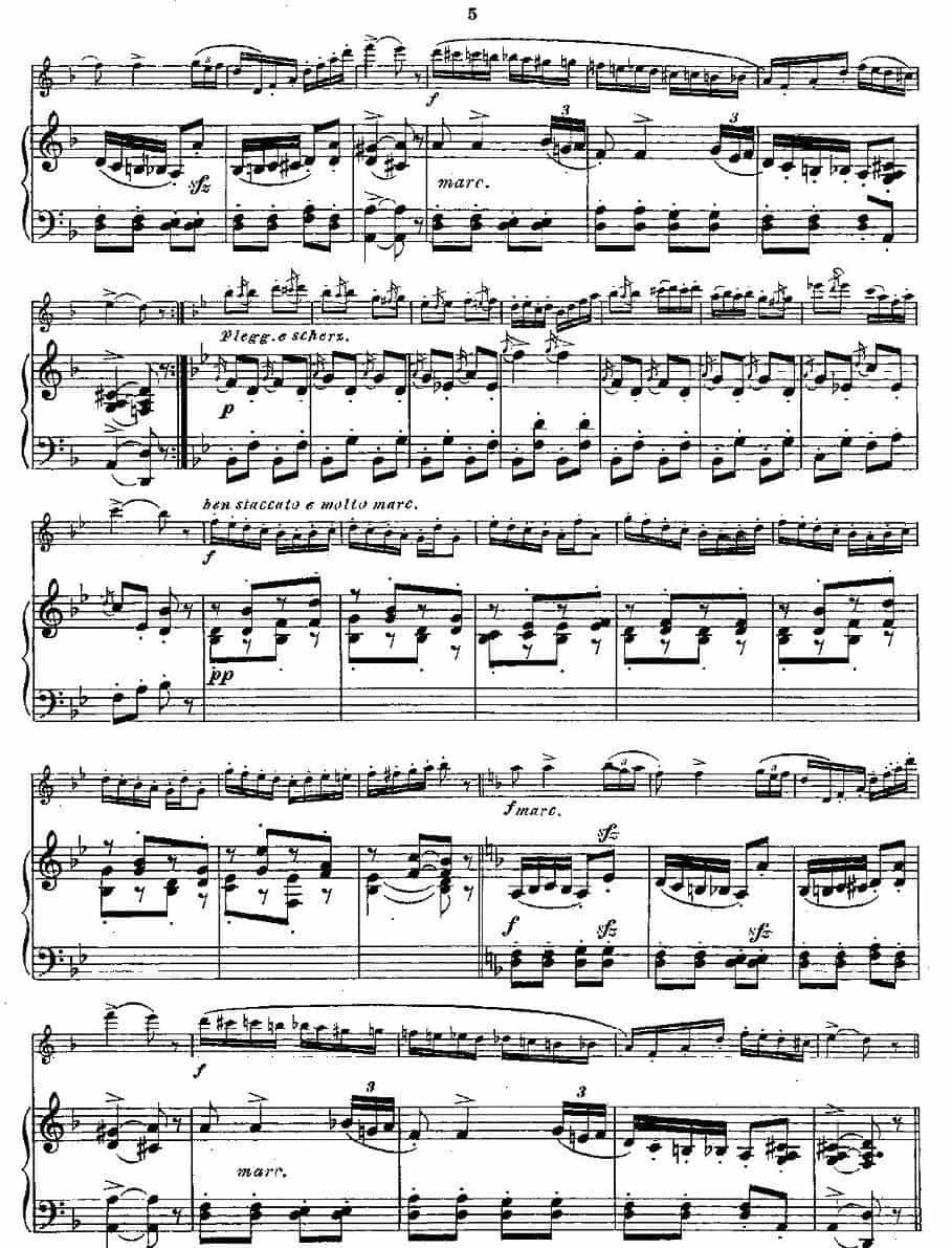 Fantaisies nationales. Op. 59, 3. （长笛+钢琴伴奏） 长笛乐谱_第4张