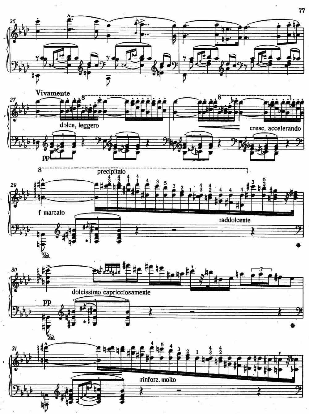 12 Etudes d'execution Transcendante S.139（12首超技练习曲·9） 钢琴乐谱_第4张